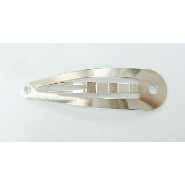 

PandaHall Iron Snap Hair Clip Findings, Platinum, 49mm Iron