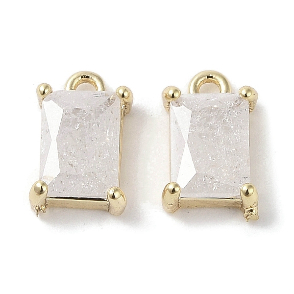 

PandaHall Brass Micro Pave Cubic Zirconia Charms, Real 18K Gold Plated, Rectangle, White, 9.5x6x3mm, Hole: 1.2mm Brass+Cubic Zirconia...