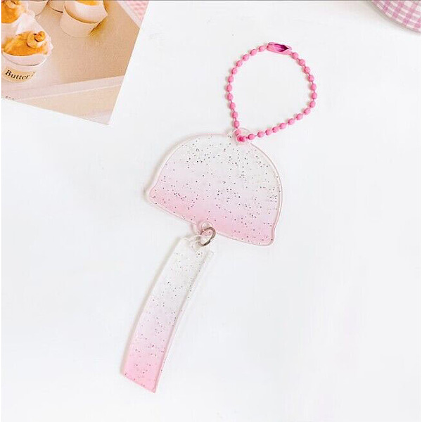 

PandaHall Gradient Color Transparent Acrylic Keychain Blanks, with Ball Chains and Glitter Powder, Wind Chime, Pearl Pink, 14.5cm Acrylic...