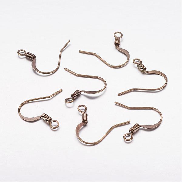 

PandaHall Brass French Earring Hooks, with Horizontal Loop, Flat Earring Hooks, Antique Bronze, 15mm wide, 22 Gauge, Pin: 0.6mm, Hole: 1mm...
