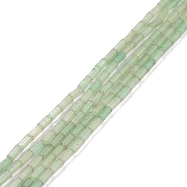 PandaHall Natural Green Aventurine Beads Strands, Column, 3.8~4.3x2.4mm, Hole: 0.9mm, about 87pcs/strand, 14.88~15.12 inch(37.8~38.4cm)...