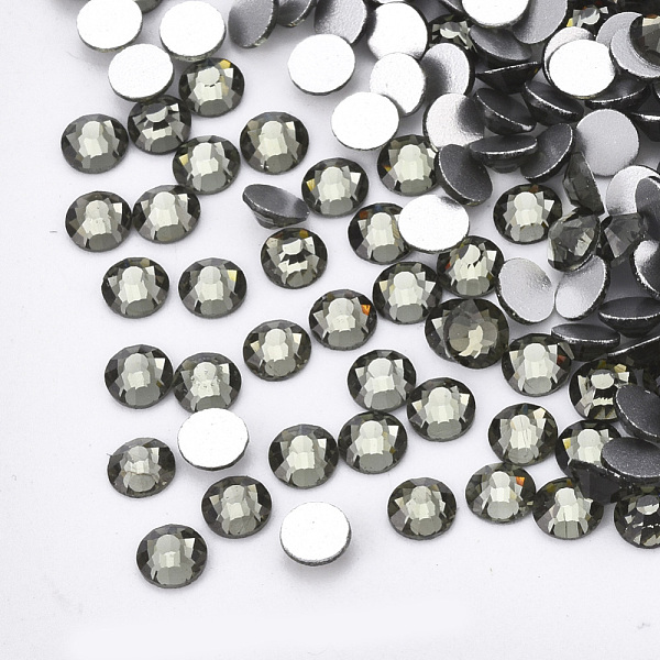 

PandaHall Glass Rhinestone Flat Back Cabochons, Back Plated, Faceted, Half Round, Black Diamond, SS8, 2.3~2.4x1mm, about 1440pcs/bag Glass...