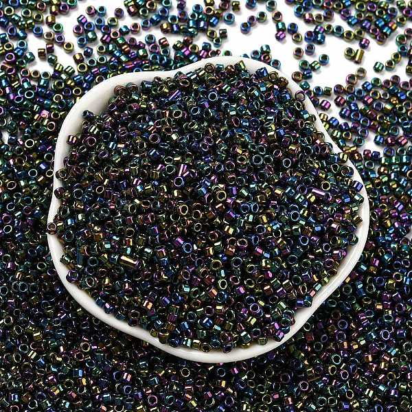 

PandaHall Electroplate Glass Seed Beads, Metallic Colours, Cylinder, Rainbow Plated, 2.5x1.6mm, Hole: 1.4mm, about 50398pcs/pound Czech...