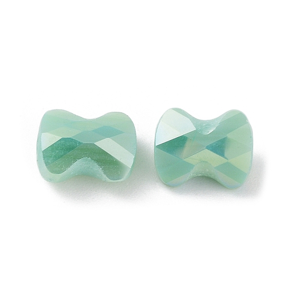 

PandaHall Electroplate Glass Beads, AB Color, Faceted Pillow, Medium Aquamarine, 8x6.5x4mm, Hole: 1.2mm Glass Pillow