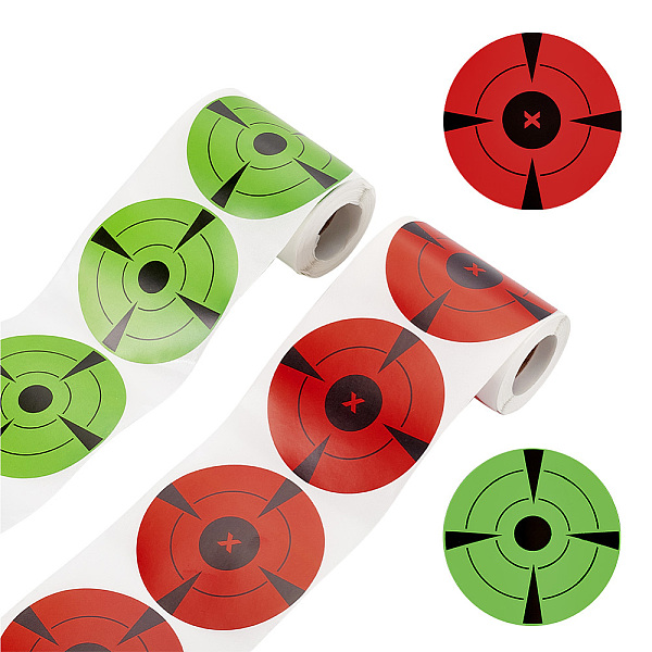 

PandaHall FINGERINSPIRE 2 Rolls 2 Colors Paper Fluorescent Self Adhesive Target Sticker Rolls, Shooting Target Dot Decals, Mixed Color, 75mm..., Multicolor