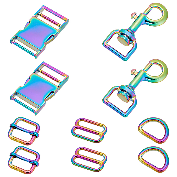 

PandaHall WADORN DIY Jewelry Making Finding Kit, Including Zinc Alloy Swivel Clasps & Buckles & Side Release Buckles, Iron D Rings, Buckle...