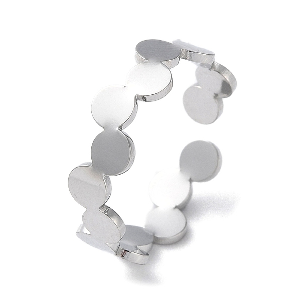 

PandaHall 304 Stainless Steel Open Cuff Rings, Flat Round, Stainless Steel Color, Inner Diameter: 17.8mm 304 Stainless Steel Flat Round