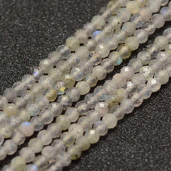 

PandaHall Natural Labradorite Beads Strands, Faceted, Round, Grade A, 2mm, Hole: 0.5mm, about 155~160pcs/strand, 15.3 inch(38~39cm)...