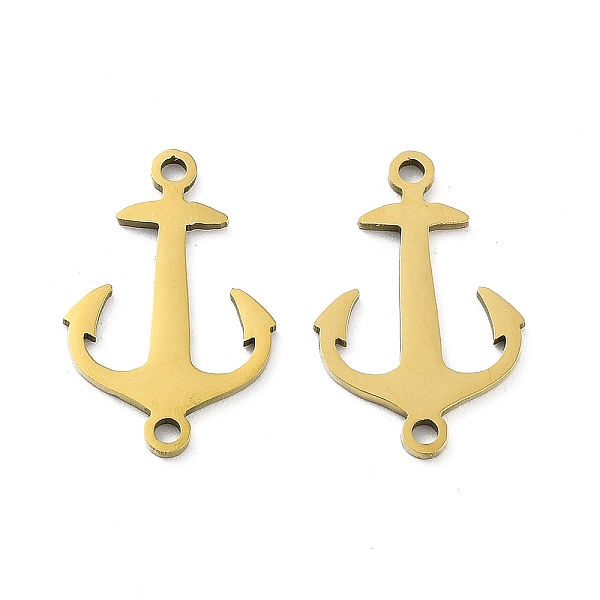 

PandaHall Ion Plating(IP) 201 Stainless Steel Connector Charms, Anchor Links, Golden, 19.5x12.5x1mm, Hole: 1.5mm 201 Stainless Steel Anchor...