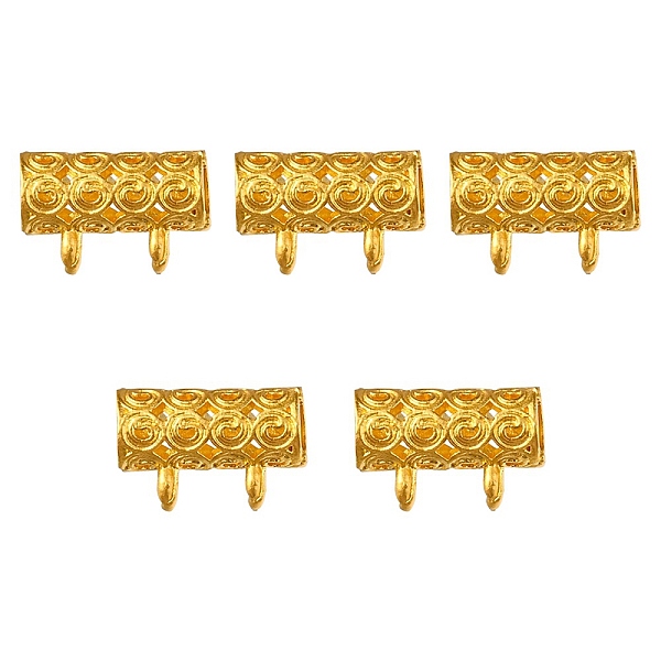 

PandaHall Hollow Alloy Tube Bails, Loop Bails, Hanger Links, Column, Matte Gold Color, 7.5x11x5mm, Hole: 1.4mm, Inner Diameter: 3mm Alloy...