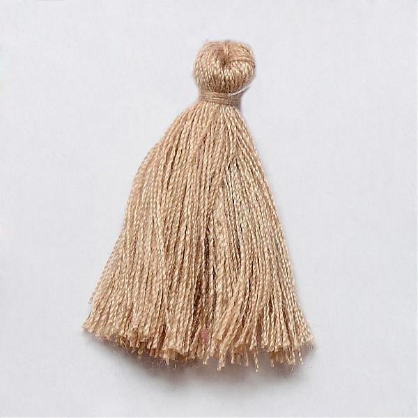

PandaHall Handmade Polycotton(Polyester Cotton) Tassel Decorations, Pendant Decorations, Wheat, 29~35mm Polycotton Orange