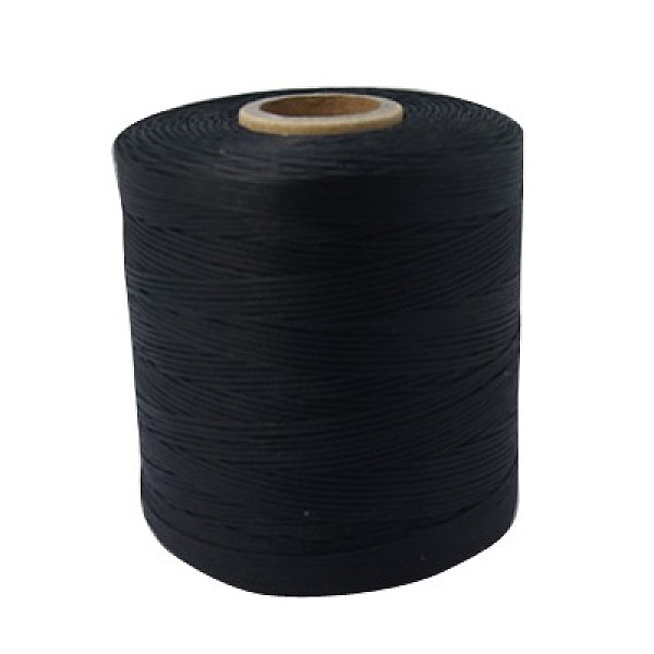 

PandaHall Korean Wax Polyester Cord, Black, 1x0.4mm, about 546.8 yards(500m)/roll Waxed Polyester Cord Flat Black