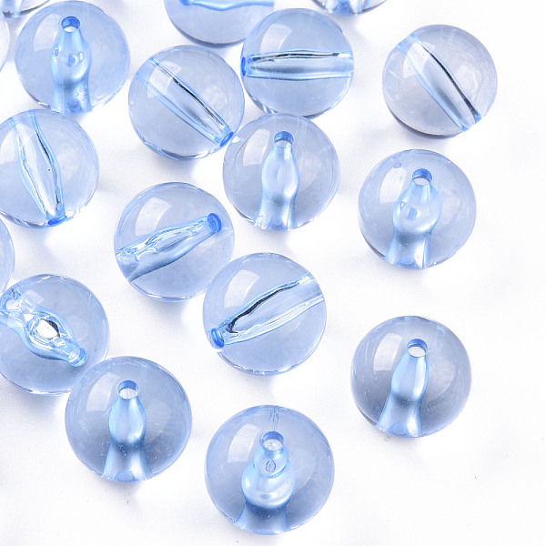 

PandaHall Transparent Acrylic Beads, Round, Cornflower Blue, 20x19mm, Hole: 3mm, about 111pcs/500g Acrylic Round