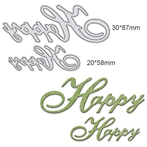 

PandaHall Carbon Steel Cutting Dies Stencils, for DIY Scrapbooking/Photo Album, Decorative Embossing DIY Paper Card, Word Happy, 30x87mm...