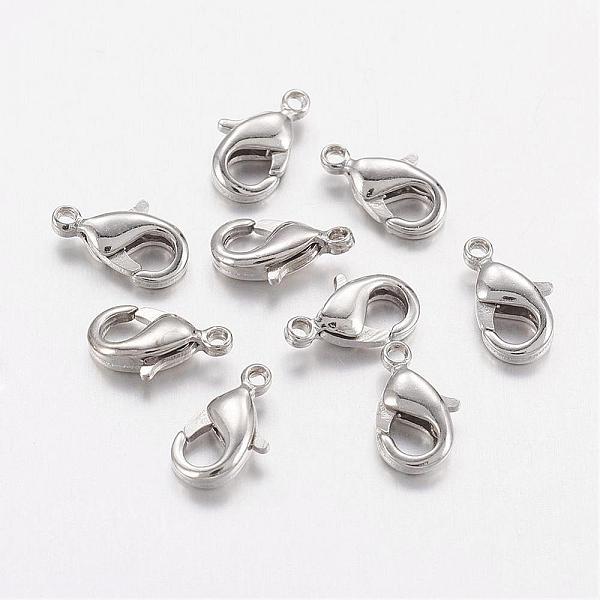 

PandaHall Brass Lobster Claw Clasps, Parrot Trigger Clasps, Cadmium Free & Nickel Free & Lead Free, Platinum, 10x5x3mm, Hole: 1mm Brass...