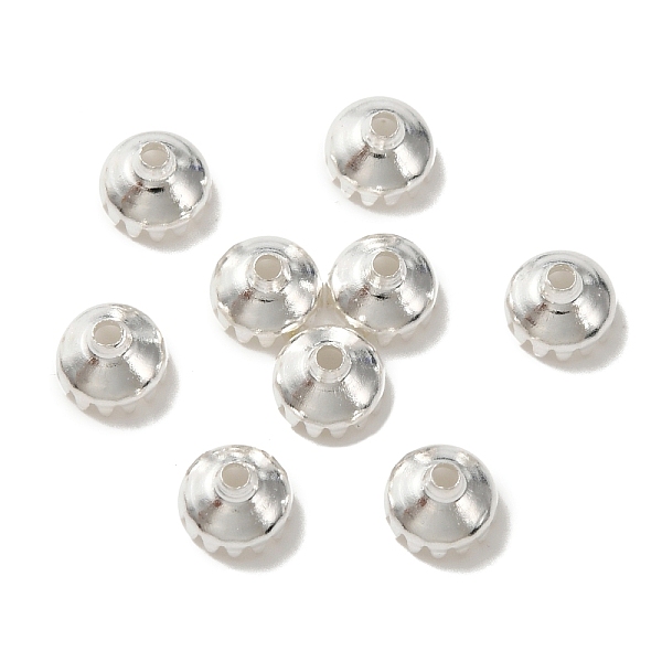 

PandaHall Multi-Petal Brass Bead Cap, Lead Free & Cadmium Free, Column, 925 Sterling Silver Plated, 5x3mm, Hole: 1mm Brass