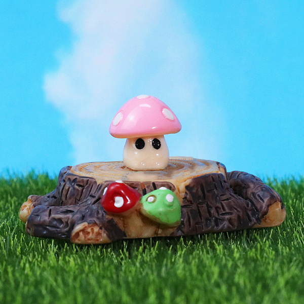 

PandaHall Resin Mushroom Miniature Ornaments, Micro Landscape Home Dollhouse Accessories, Pretending Prop Decorations, Flamingo, 13x13mm..., Pink
