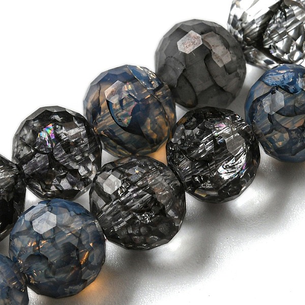 

PandaHall Baking Painted Glass Bead Strands, Faceted, Round, Black, 8mm, Hole: 1.2mm, about 50pcs/strand, 14.37 inch(36.5cm) Glass Round...