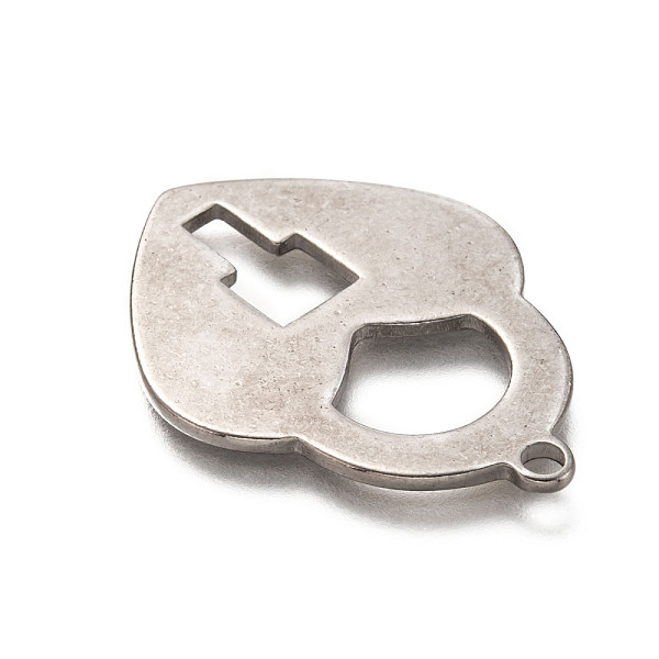 

PandaHall 201 Stainless Steel Pendants, Heart Lock, Stainless Steel Color, 35x26x1.5mm, Hole: 2.2mm 201 Stainless Steel Lock