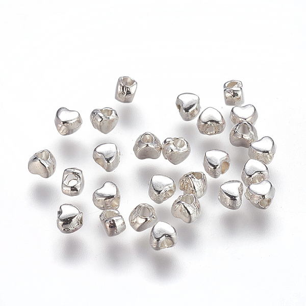 

PandaHall Tibetan Style Alloy Spacer Beads, Cadmium Free & Nickel Free & Lead Free, Heart, Silver, 3.5x4x3mm, Hole: 1.5mm Alloy Heart