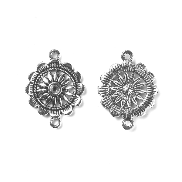 

PandaHall Tibetan Style Alloy Connector Rhinestone Settings, Connector Charms, Flower, Antique Silver, Fit for 2.5mm Rhinestone, 28x21x3mm...