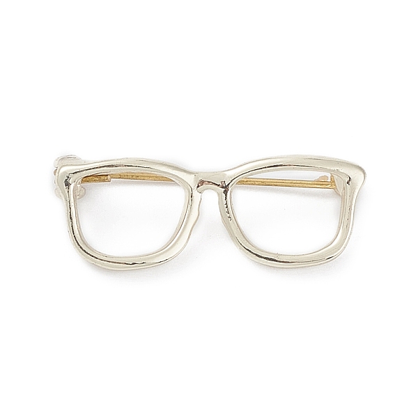 

PandaHall Alloy Eyeglasses Frame Brooch Pin, Badge for Backpack Clothes, Light Gold, 31.5~33x12x6.5~8mm Alloy Others