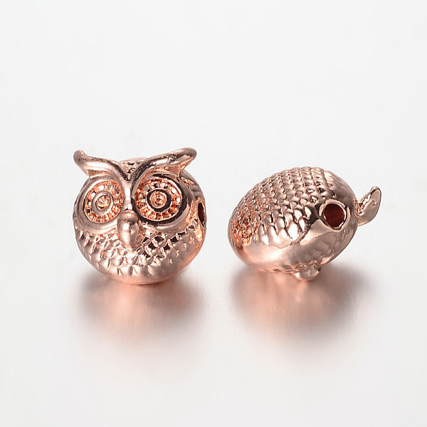 

PandaHall Owl Alloy Beads, Rose Gold, 11x11x9mm, Hole: 1.5mm Alloy Owl