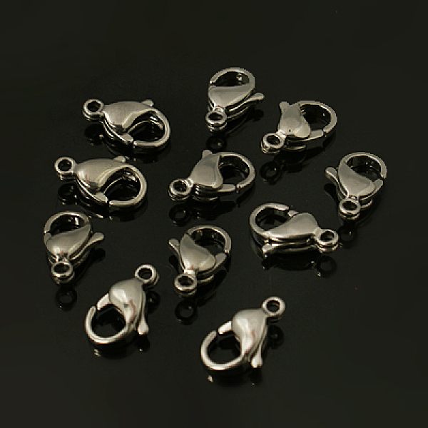 

PandaHall 304 Stainless Steel Lobster Claw Clasps, Parrot Trigger Clasps, Stainless Steel Color, 19x12x5mm, Hole: 2.5mm 304 Stainless Steel...