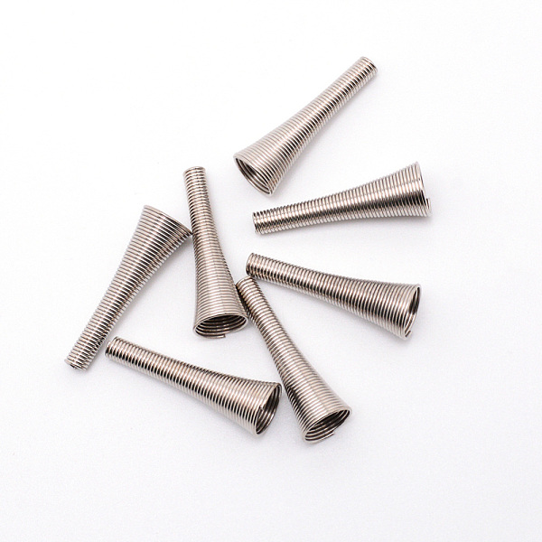 

PandaHall Iron Bead Caps, Cone, Platinum, 30~32x9.5mm, Hole: 2.5mm, 12pcs/bag Iron
