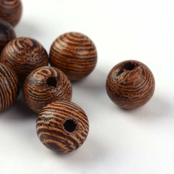 

PandaHall Natural Wood Beads, Spacer Beads, for DIY Macrame Rosary Jewelry, Lead Free, Round, Dyed, Coconut Brown, 8mm, Hole: 2mm, about...