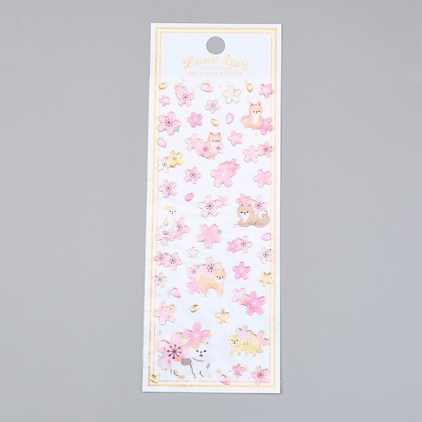 

PandaHall Epoxy Resin Sticker, for Scrapbooking, Travel Diary Craft, Sakura Pattern, 0.5~2.9x0.3~2.9cm Epoxy Resin Flower