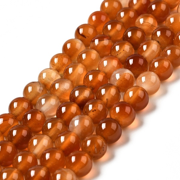 

PandaHall Natural Carnelian Beads Strands, Round, 8mm, Hole: 0.7mm, about 48pcs/strand, 14.96 inch(38cm) Carnelian Round