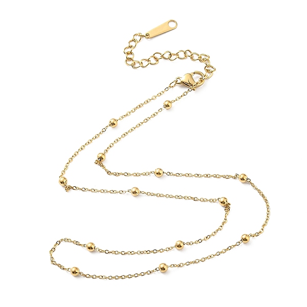 

PandaHall 304 Stainless Steel Satellite Chain Necklace for Women, Golden, 18.07 inch(45.9cm) 304 Stainless Steel