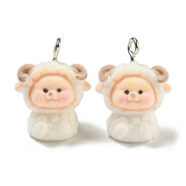 Flocky Acrylic Pendants