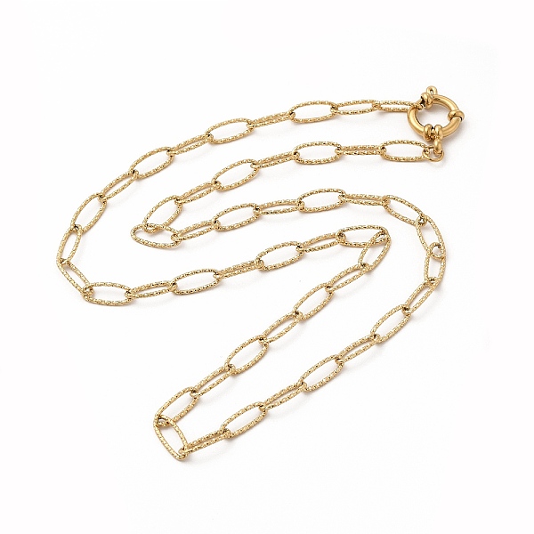 

PandaHall Ion Plating(IP) 304 Stainless Steel Cable Chain Necklace for Women, Real 14K Gold Plated, 19.80 inch(50.3cm) 304 Stainless Steel