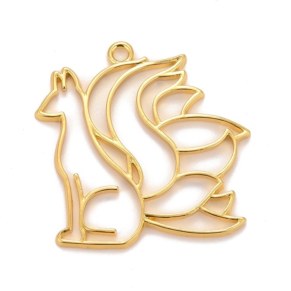 

PandaHall Alloy Open Back Bezel Pendants, For DIY UV Resin, Epoxy Resin, Pressed Flower Jewelry, Cadmium Free & Lead Free, Nine Tailed Fox...