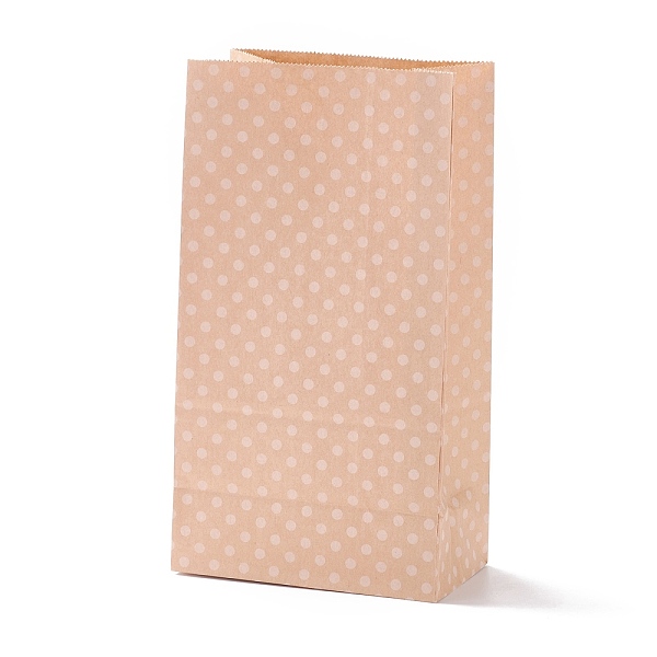 

PandaHall Rectangle Kraft Paper Bags, None Handles, Gift Bags, Polka Dot Pattern, BurlyWood, 13x8x24cm Paper Polka Dot Orange