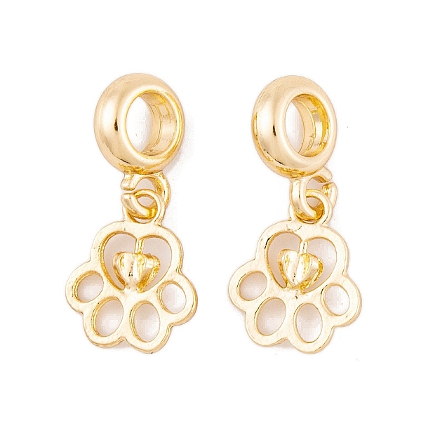 

PandaHall Rack Plating Alloy European Dangle Charms, Paw Print Large Hole Pendants, Golden, 23mm, Paw Print: 14x11.5x1.5mm, Hole: 4.5mm...