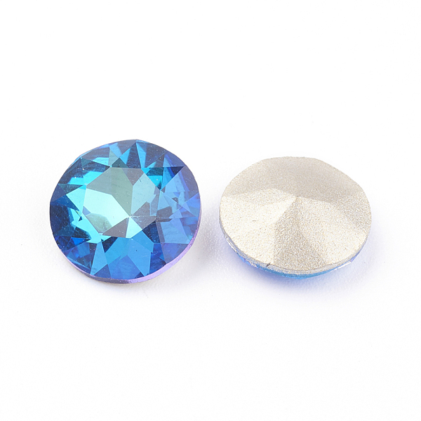 Apuntado Hacia Atrás & Dorso Plateado Diamante De Imitación De Cristal Cabujones