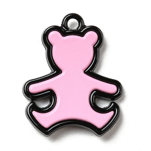 

PandaHall Spray Painted Alloy Pendants, Pink, Bear, 20.5x16.5x2.8mm, Hole: 1.6mm Alloy Bear Pink