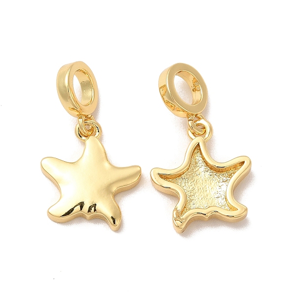 

PandaHall Rack Plating Brass Star European Dangle Charms, Large Hole Pendants, Cadmium Free & Lead Free, Real 18K Gold Plated, 26mm, Star...