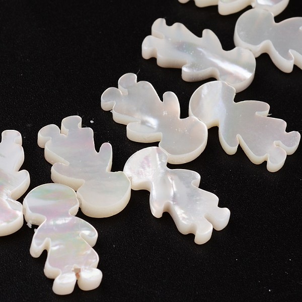 

PandaHall Natural Shell Beads, Child, Antique White, 15x8x2mm, Hole: 1mm Other Sea Shell Human Orange
