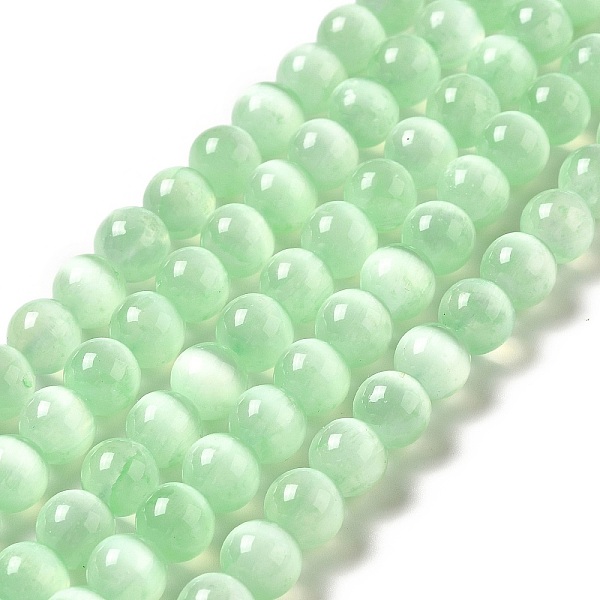 

PandaHall Natural Selenite Beads Strands, Grade A, Dyed, Round, Light Green, 8.5mm, Hole: 0.8mm, about 46pcs/strand, 15.35''(39cm) Selenite...