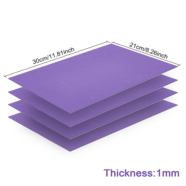 

PandaHall Sponge EVA Sheet Foam Paper Sets, With Adhesive Back, Antiskid, Rectangle, Blue Violet, 30x21x0.1cm Foam Rectangle