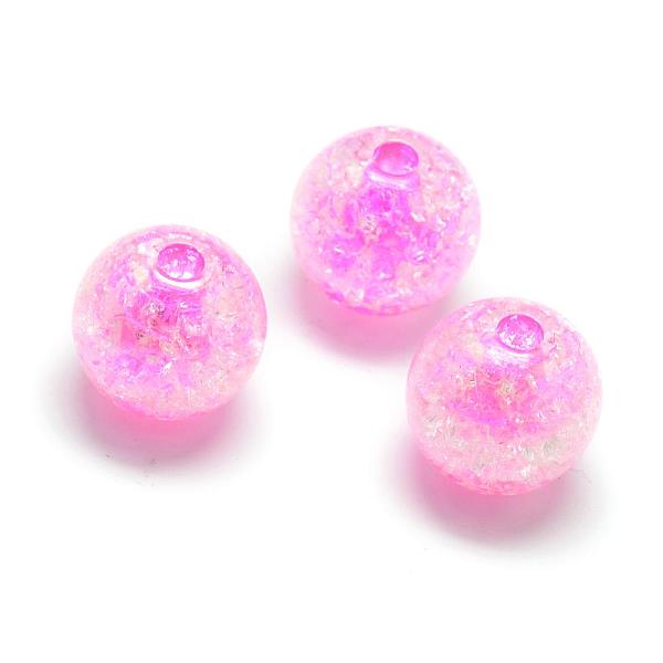 

PandaHall Crackle Style Acrylic Beads, AB Colour, Inside Color, Round, Violet, 16mm, Hole: 4mm, about 225pcs/500g Acrylic Round Purple