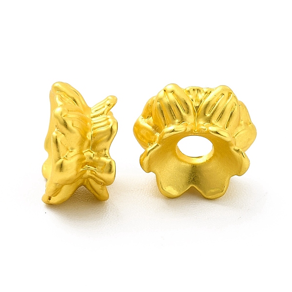 

PandaHall Rack Plating Alloy Beads, Flower, Matte Gold Color, 8.5x9x5.5mm, Hole: 2mm Alloy Flower