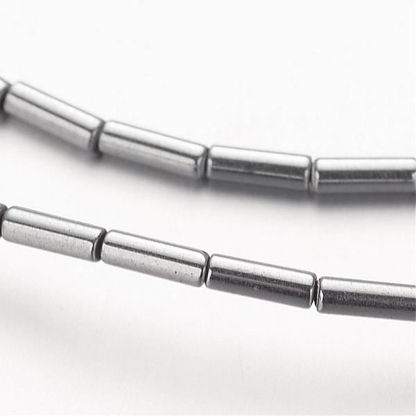 

PandaHall Electroplate Non-magnetic Synthetic Hematite Bead Strands, Tube, Platinum Plated, 4x1mm, Hole: 0.5mm, about 97pcs/strand, 15.7...