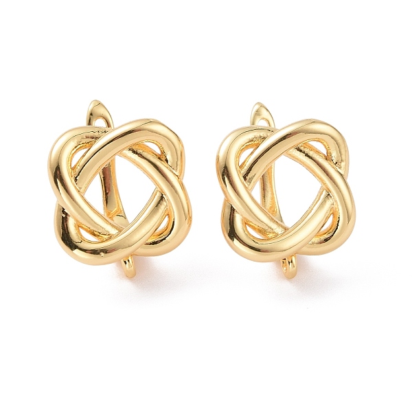

PandaHall Brass Wire Wrap Hoop Earring Findings with Latch Back Closure, with Vertical Loops, Knot, Cadmium Free & Lead Free, Golden...