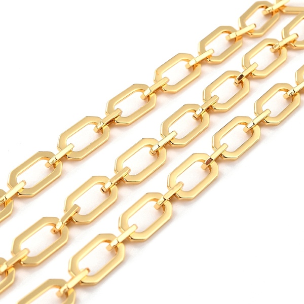 

PandaHall Brass Link Chains, Long-Lasting Plated, Unwelded, Rectangle & Polygon, with Spool, Cadmium Free & Nickel Free & Lead Free, Real...