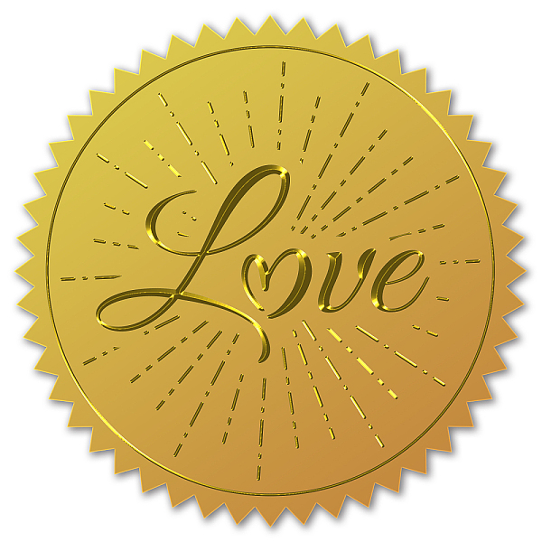 

PandaHall Self Adhesive Gold Foil Embossed Stickers, Medal Decoration Sticker, Word, 5x5cm Metal Word Gold